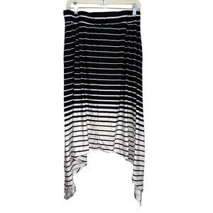 Robert Louis Black & White Striped Skirt XL